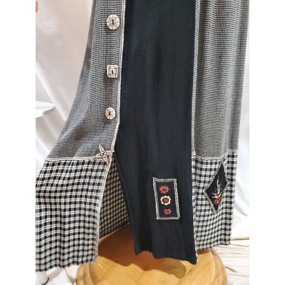 Vintage Alexandria Pierce Pull On Artsy Skirt Size 1X Buttons Painted Cottage - Picture 8 of 14